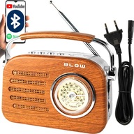 RETRO STAVEBNÉ KUCHYNSKÉ RÁDIO PRENOSNÉ SIEŤOVÉ BLUETOOTH FM NA BATÉRIU