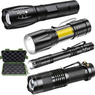 TAKTICKÉ VOJENSKÉ LED SVETLO x4 SET + KUFRE