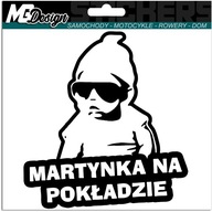 MARTYNKA V AUTE nálepka AUTO 18x14 farba