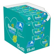 PAMPERS FRESH CLEAN VLHČENÉ Utierky 15x 80KS