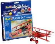 Stavebnica modelu REVELL DR.1 Fokker Triplane, lepiace farby