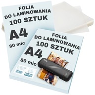 LAMINOVACIA FÓLIA NA LAMINOVANIE A4 LAMINÁCIA 80 MIC 100 KS NA LAMINÁR.