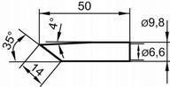 Spájkovací hrot, skosený 35 Grad 0832 GDLF 14mm Ersa