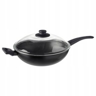 IKEA HEMLAGAD Wok s pokrievkou, čierny, 28 cm