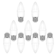 9x LED ZÁVIT C37 E27 VÝKON 10W 800lm 6000K STUDENÁ BIELA