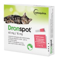 Dronspot kvapky pre červy stredná mačka 2,5-5kg