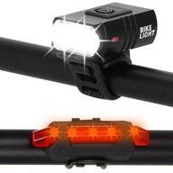 LED BICYKLE SVETLO PREDNÉ USB VÝKONNÁ ZADNÁ SADA