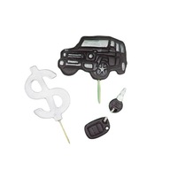 Cukrové figúrky Dollar Car Topper Keys