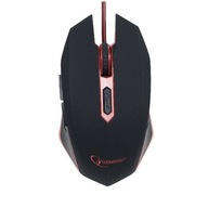 Herná myš Gembird, čierna/červená, MUSG-001-G, USB