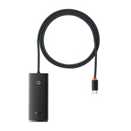 Baseus Hub 4v1 Baseus Lite Series USB-C na 4x USB 3.0 + USB-C, 1m (čierny)