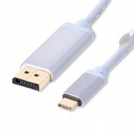 Kábel USB C na DISPLAYPORT 1,8M DP 4K Thunderbolt