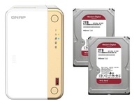 Súborový server QNAP TS-262-4G NAS + 2x 2TB WD Red