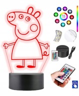 16-farebná stolná lampa Peppa Pig. LED PLEXIDO