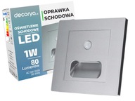 Moderná schodisková lampa, šedé LED svietidlo + Twilight Motion Sensor