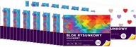 Farebný výkresový blok A4 interprint 10 listov 80g/m2 x40