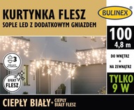 BULINEX Záves FLESZ cencúle LED 100L teplá biela