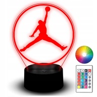 LED nočné svetlo RGB soška 3D gravírovanie loga Air Jordan Badge