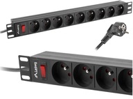 RACK POWER STRIP 19 palcový 1U 9X 230V PL 3M