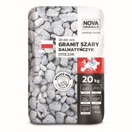 Žula-Sivá DALMATSKÝ kamienok 30-60mm 20 kg