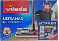 VILEDA ULTRAMAX PLOCHÝ MOP + VEDRO + ACTIFIBRE SOFT UNIVERSAL CLOT