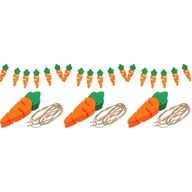 Látkové Carrot Flag Decoration 3 ks