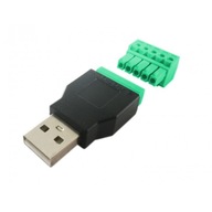 USB A zástrčka s rýchloupínacími skrutkami. /010937