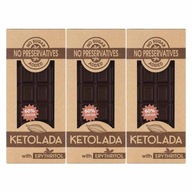 3 x Lahodná čokoláda KETOLADE 60% s erytritolom 100g len 2 ingrediencie