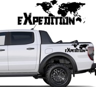 2x NÁLEPKA OFFROAD Expedition Mapa sveta 50x18cm