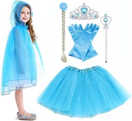 ELSA OUTFIT SET 5 V 1 KORUNOVÁ CAPED TUTU NA PLES