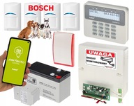 SATEL Alarm System 4x BOSH PIR detektory GSM MODUL SMS APLIKÁCIA