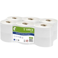 Biely toaletný papier 100m 2w (12 kusov) z recyklovaného papiera