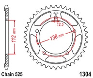 Zadné ozubené koleso / veľké zadné ozubené koleso Honda XL 1000 V Varadero - 43 zubov