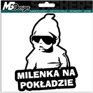 Samolepka MILENKA V AUTE AUTO 18x14 farba