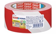 Výstražná páska Tesa červeno-biela 50mm x 66m