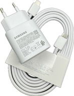 100% ORIGINÁLNA SUPER RÝCHLA 25W NABÍJAČKA SAMSUNG A53 S20 S21 1,8m SADA