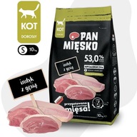 Mäsové suché potraviny pre mačku sušené morčacie mäso s husou malé lupienky s 10 kg