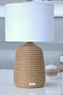 Stolná lampa BOHO lampa 37h jutová šnúrka + BIELA