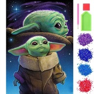 DIAMANTOVÁ VÝŠIVKA 5D DIAMANTOVÁ MOZAIKA BABY YODA