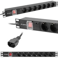 RACK POWER STRIP 2M 7xLANBERG C14 IEC ZÁSUVKY