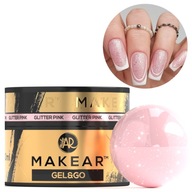 Makear GG22 Gel&Go Nail stavebný gél bez pilníka Glitter Pink 50ml