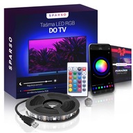 USB LED pásik pre TV RGB 3M LED diódy pre TV Podsvietenie APLIKÁCIA NA DIAĽKU