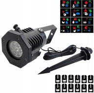 RGB LED PROJEKTOR VYMENITEĽNÉ ŠABLÓNY 12 VZOROV