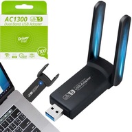 ADAPTÉR SIEŤOVEJ KARTY WI-FI USB 3.0 1300 Mb/s DUAL