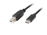 LANBERG KÁBEL USB-C -> USB-B M/M 2.0 3M ČIERNA CA-USBA-13CC-0030-BK