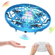 HRAČKA LIETAJÚCEHO BOOMERANGOVÁ GUĽA RUČNE OVLÁDANÉ + DIAĽKOVÉ, LED MINI DRONE