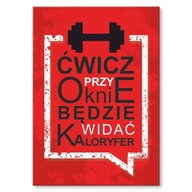 OBRÁZKOVÝ PLACHT FITNESS GYM HUMOR DEKORÁCIA