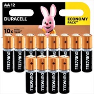 12x ORIGINÁLNE ALKALICKÉ BATÉRIE DURACELL R6 AA 10 rokov platnosti