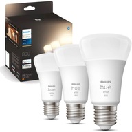 3PAK LED žiarovka E27 A60 9W 2700K teplá PHILIPS HUE Biela Bluetooth Zigbee