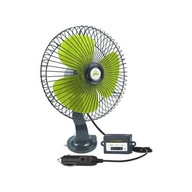 Ventilátor 20cm 12V 21W kovová otočná prísavka