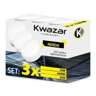 3 x okrúhly prisadený LED panel, 18W, NEUTRÁL